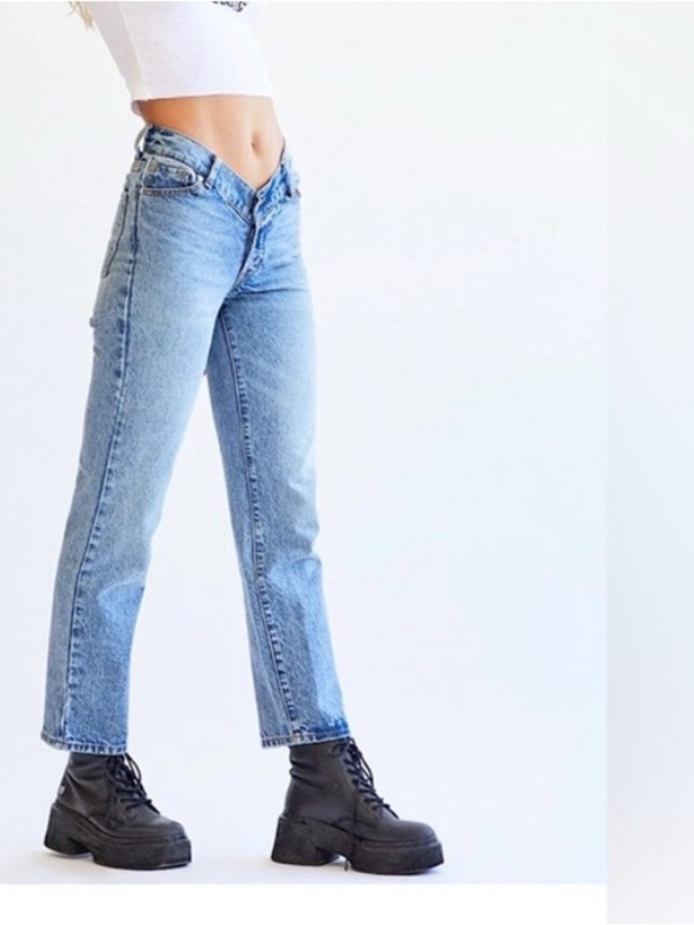 NWT REVICE Denim follow my lead blue jeans in Size 26 - Picture 11 of 11